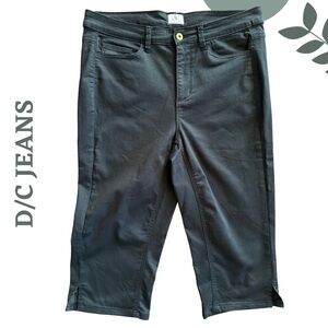 🛍️3/$40 D/C Jeans Cropped Pants Black 5 Pocket Construction Zipper Front Size 16